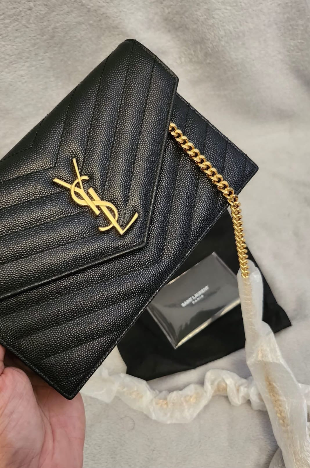 Ysl wallet on chain uk sale