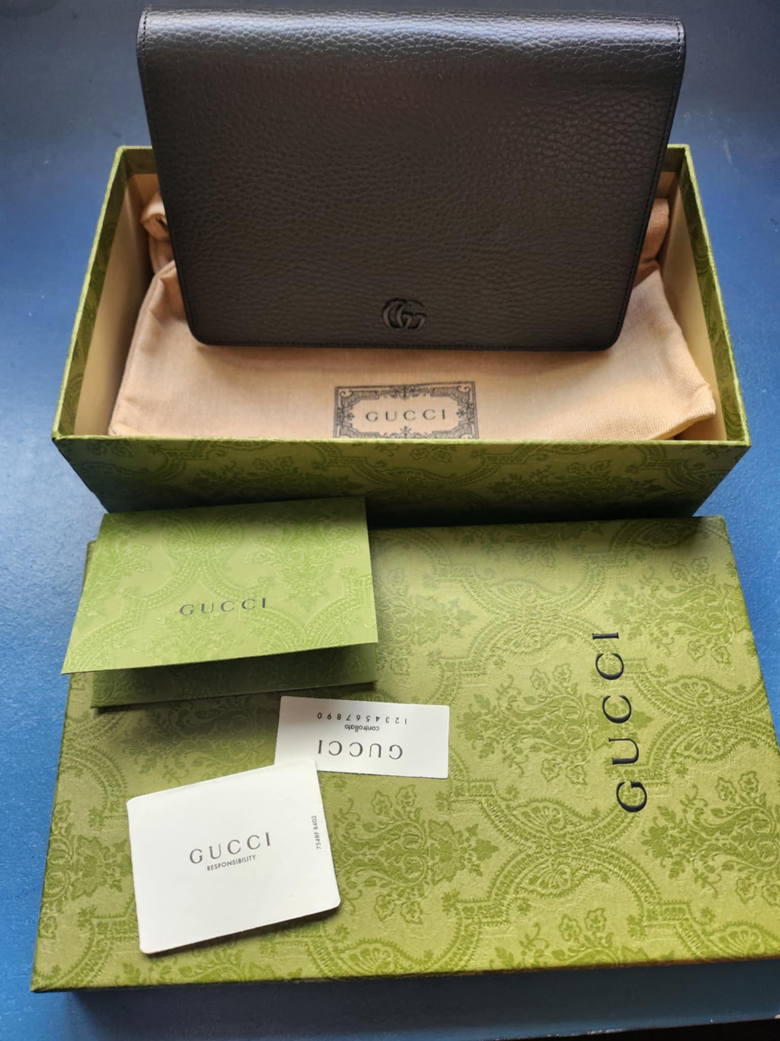 New Gucci GG Marmont Chain Wallet