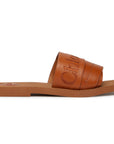 Chloe Woody Leather Slides