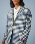 Gucci Gingham Cotton Linen Jacket