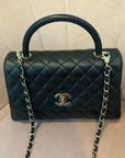 Pre Loved Chanel Coco Top Handle Handbag