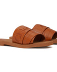 Chloe Woody Leather Slides