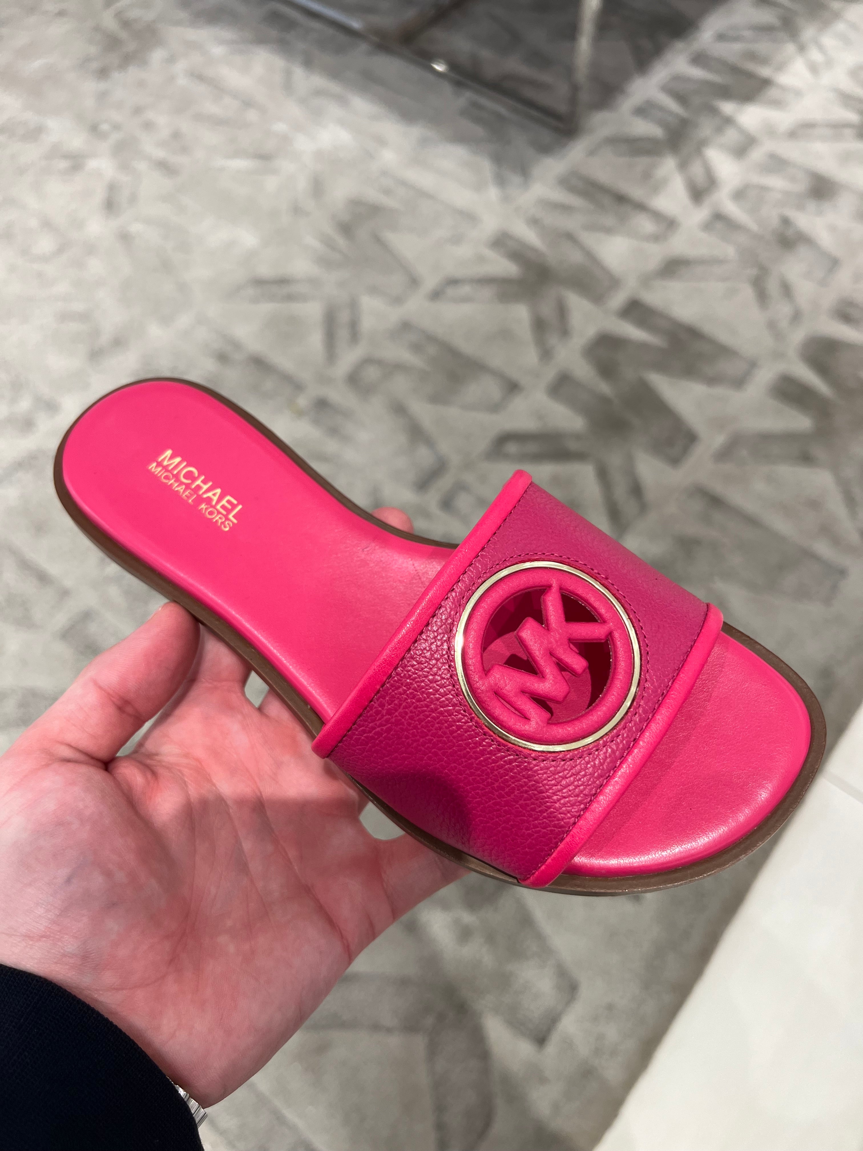 Michael kors slide slippers on sale