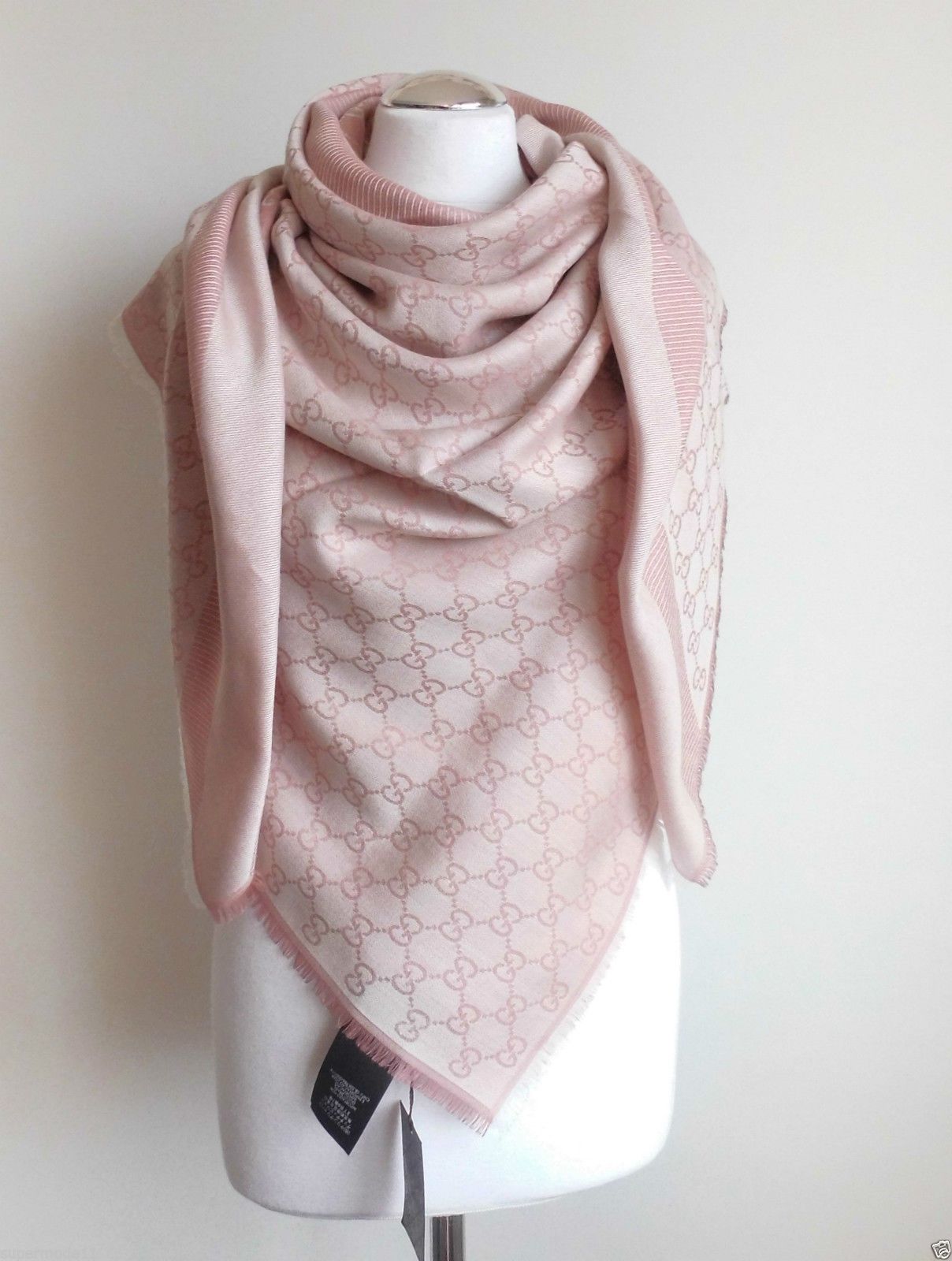 Pink gucci silk store scarf