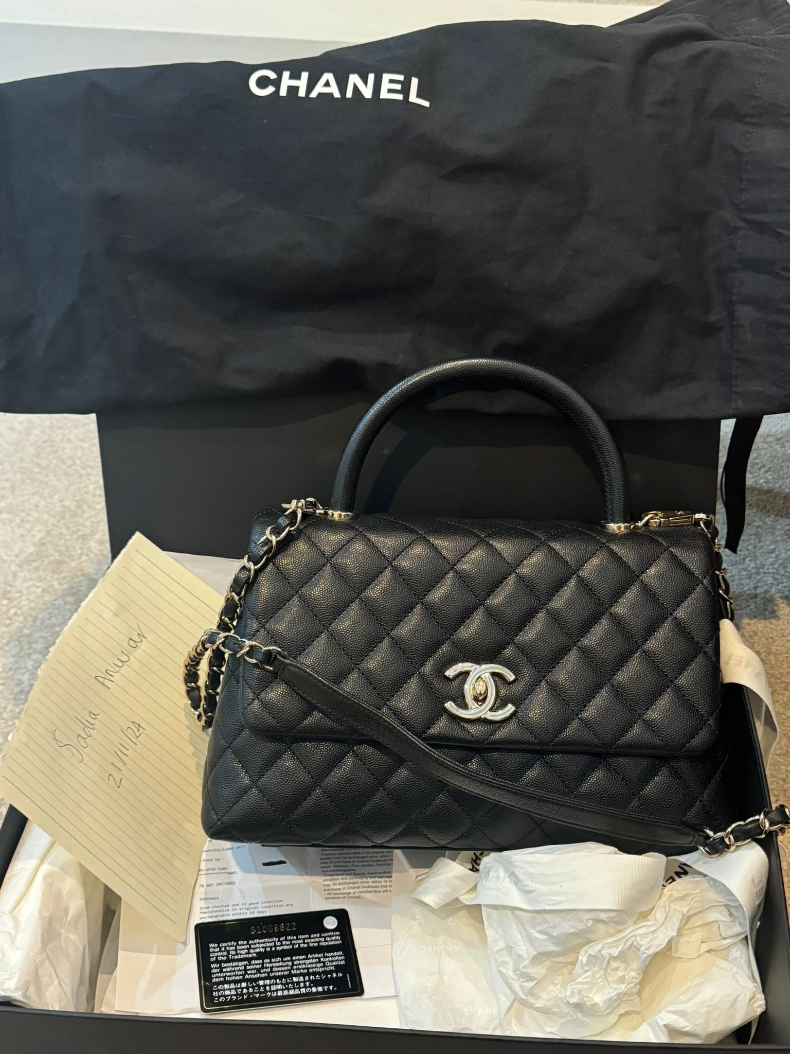 Pre Loved Chanel Coco Top Handle Handbag