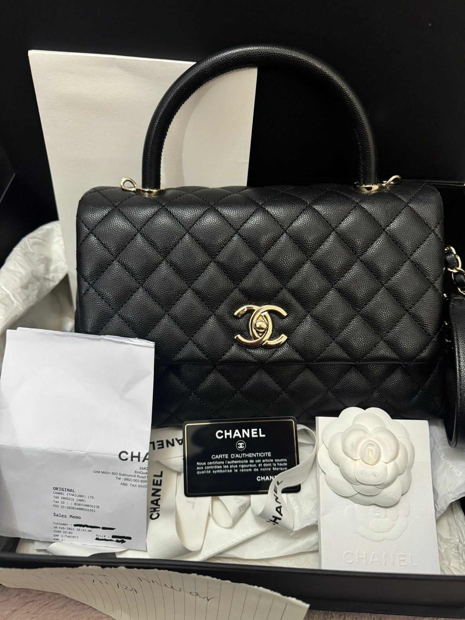 Pre Loved Chanel Coco Top Handle Handbag