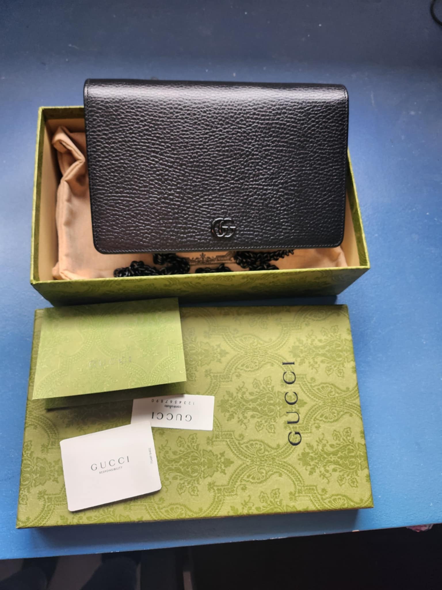 New Gucci GG Marmont Chain Wallet