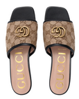 Gucci GG matelassé canvas sandals