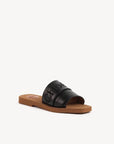 Chloe Woody Leather Slides