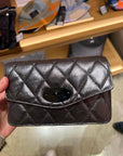 Mulberry Quilted Metallic belt bag with gunmetal hardware